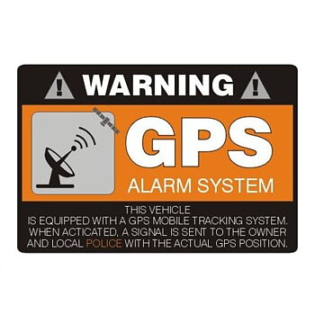 Dekal: WARNING GPS Alarm system