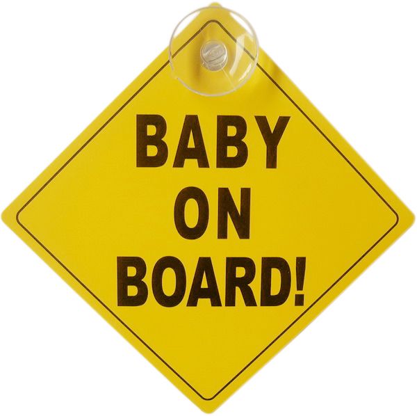 Varningsskylt: "Baby on board!"