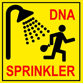 Varningsdekal: DNA Sprinkler