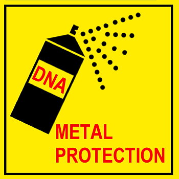 Varningsdekal: DNA Metal Protection