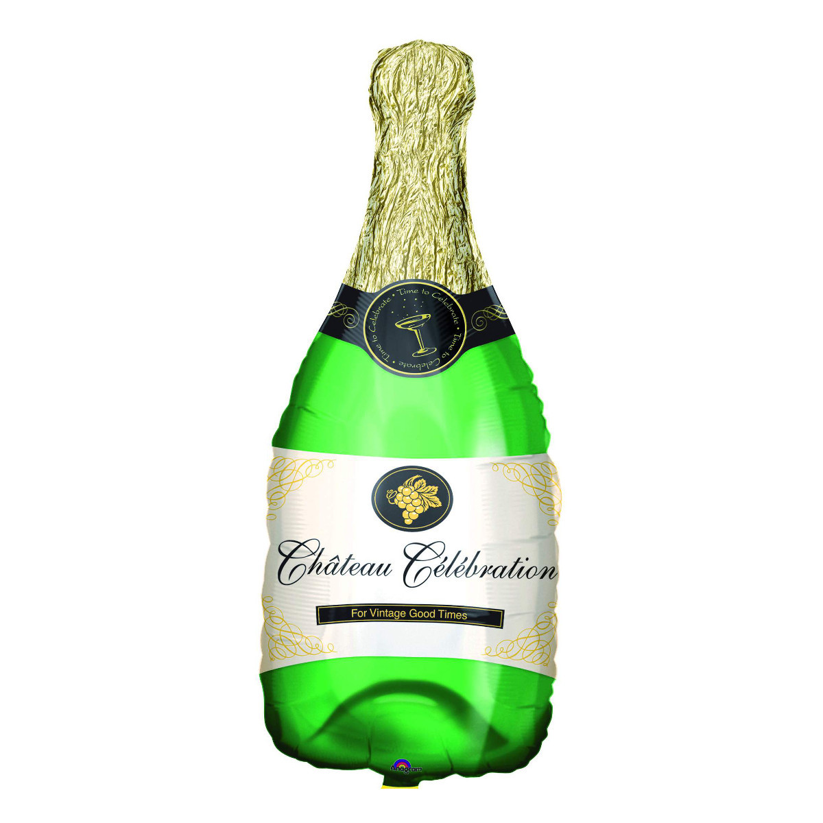 Stor ballong i form av champagneflaska