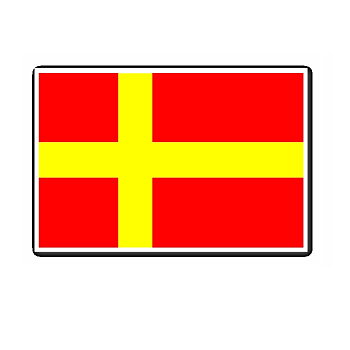 Dekal - skånsk flagga 