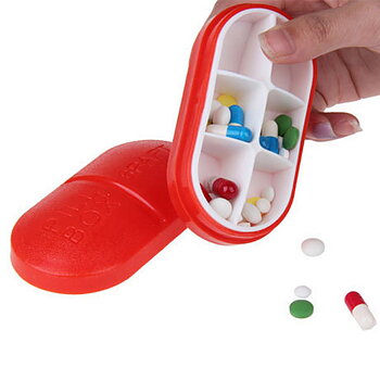 Pillerdosa, oval, 6 fack
