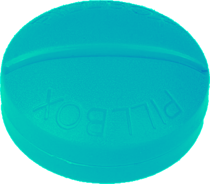 Pillerdosa, rund, 4 fack - 5