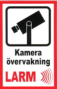 Dekal, Kamera, liten, utvändig, 1-pack