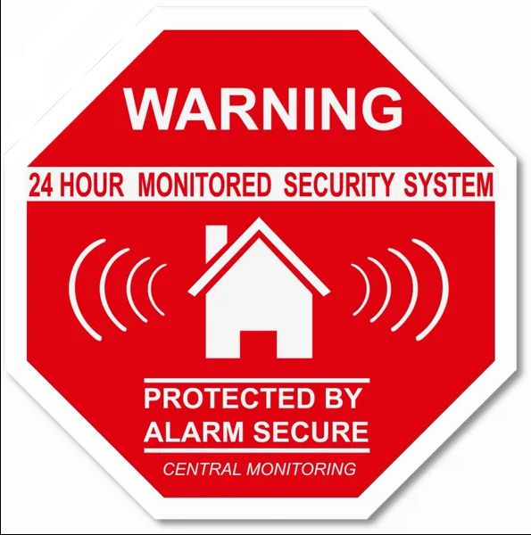 Dekal: Warning - Protected by alarm