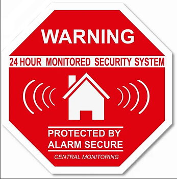 Dekal: Warning - Protected by alarm