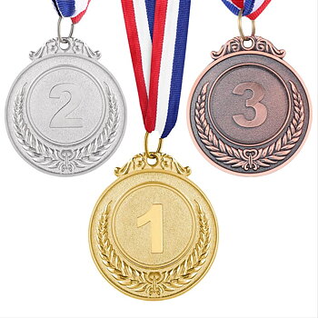 Medaljer, guld-silver-brons