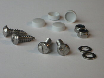 Säkerhetsskruv, kombinationspack, 2 plåtskruv och 2 maskinskruv