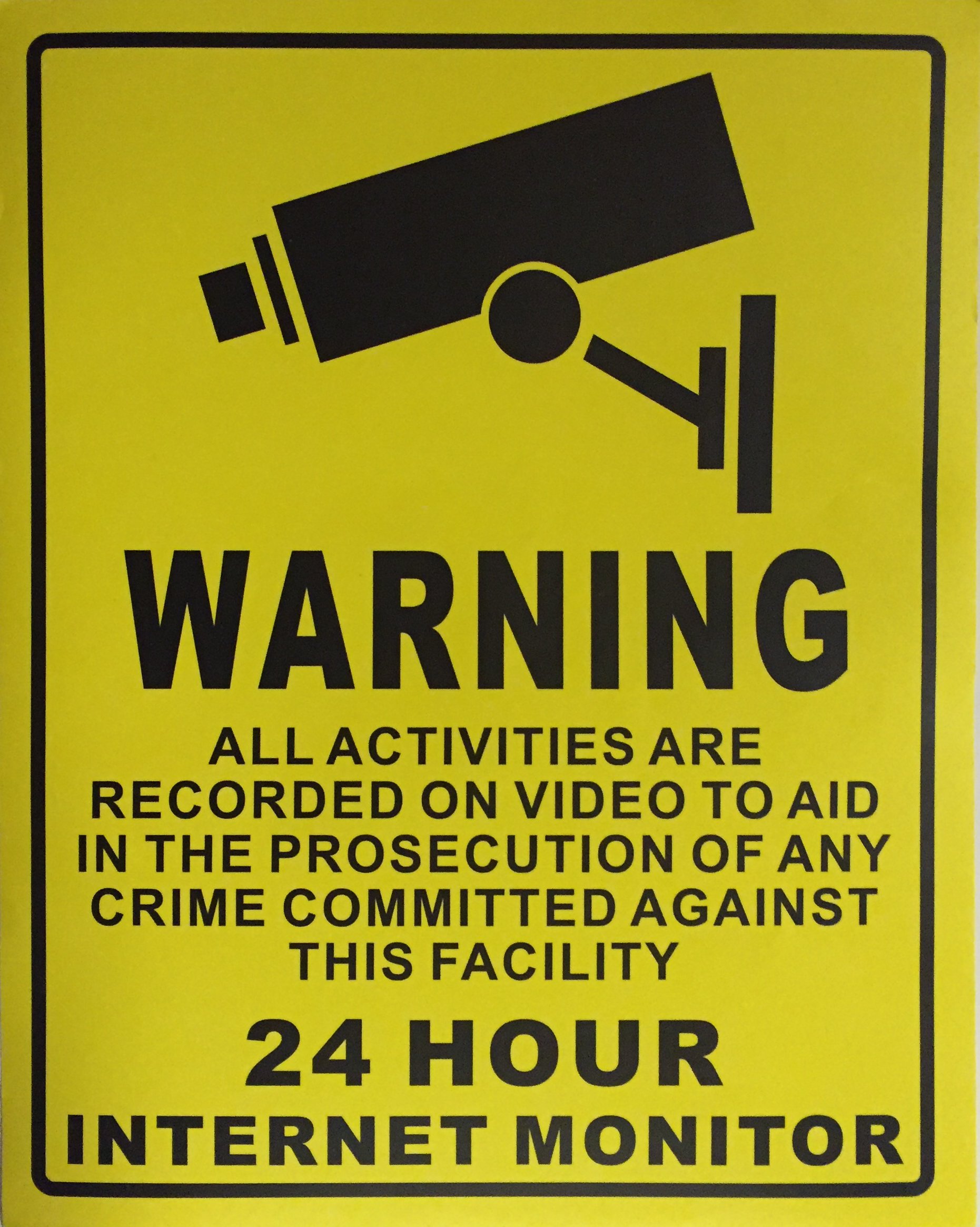 Dekal, WARNING 24 hour Internet monitor, 3-pack