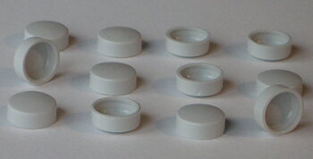 Plasthatt, Gråvit, 12-pack