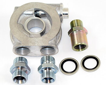 Termoblock mellan motorblock och oljefilter (Termostat)