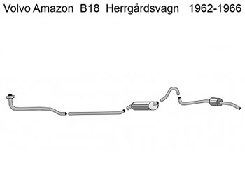 Avgassystem Amazon B18 kombi 1962-66