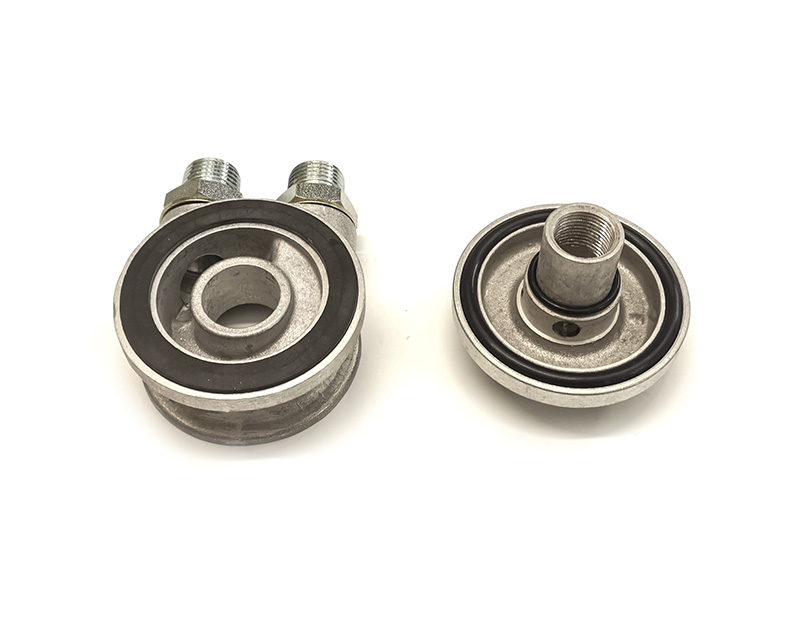 Adapter/oljefilterförflyttare utan termostat för blockering av oljefilter  - 2