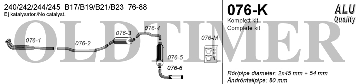 Avgassystem 2"  240