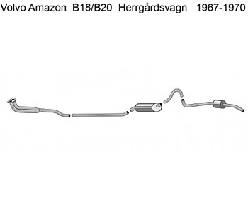 Avgassystem Amazon B18/B20 kombi 1967-70