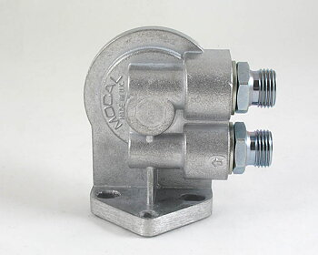 Remote oil filter head Left 90°with oil filter connection 3/4"