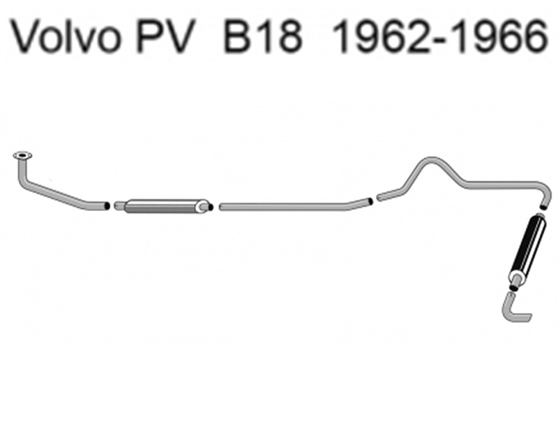 Avgassystem PV B18 1962-66