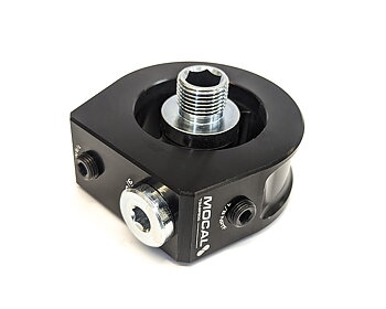 Adapter mellan motorblock och oljefilter 2st 1/8" + 1st 3/8" uttag 
