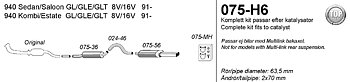 Avgassystem Sport 2.5" 740 940 kromstål