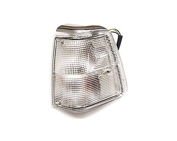 Corner lamp White with chrome strip front - left 240 1981-93