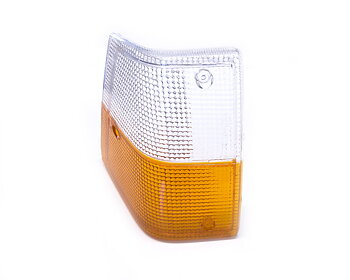 Corner lamp lens Front  right amber - clear lens 240 1983-93