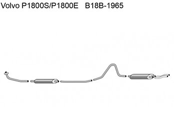 Avgassystem P1800S/P1800E B18B 1965