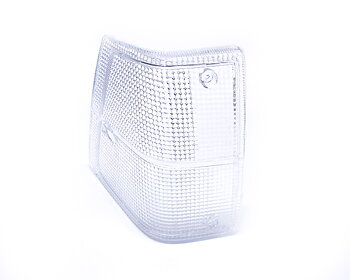 Corner lamp lens Front  right 240 1981-93 clear lens - white