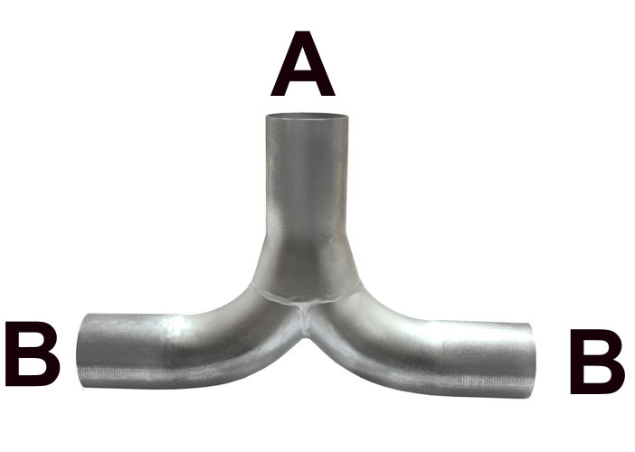 Grenrör Typ T A=76mm B=63mm