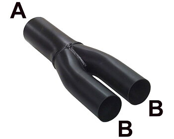Grenrör Typ Y A=51mm B=42mm