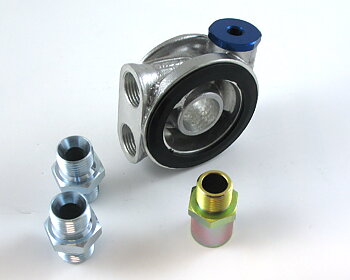 Adapter mellan motorblock och oljefilter 1/8" uttag