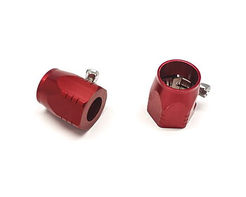 Styling hose clamp for 10mm hose Red