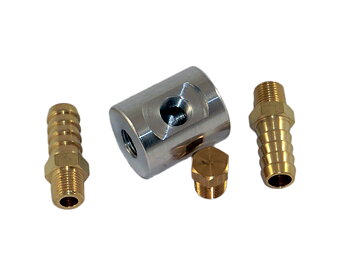 Adapter for pressure gauge with plug 