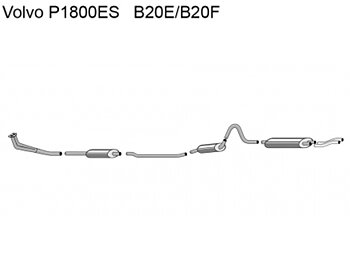 Avgassystem P1800E/P1800ES B20E/B20F