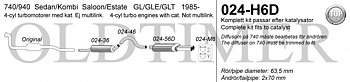 Avgassystem 2.5" 740/940 Turbo Kat