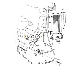 Ferrule oil cooler/egr pipe   240/740/760/940
