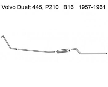 Exhaust system Standard Duett 445, P210 B16 1957-1961