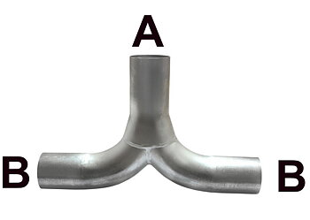 Grenrör Typ T A=63mm B=51mm