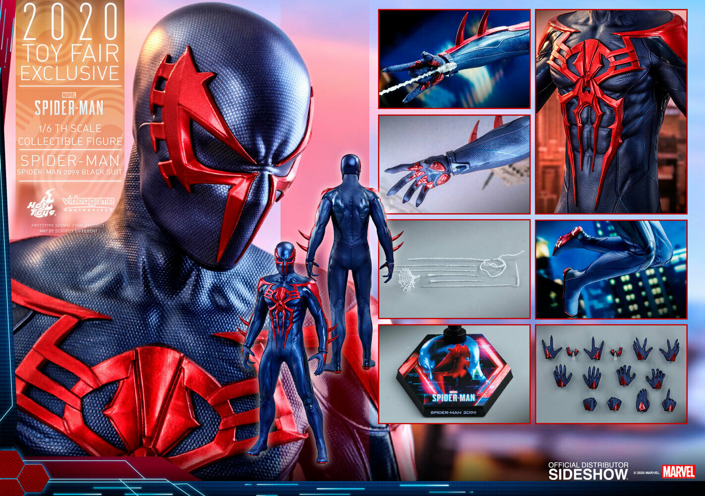 Toy Fair Exclusive 2020 Hot Toys - Spider-Man (Spider-Man 2099 Black Suit)  - Lost in Collectibles