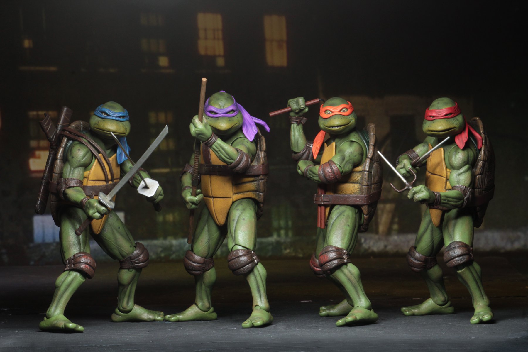 NECA - Teenage Mutant Ninja Turtles 1990 Movie 7 Action figures set of 4