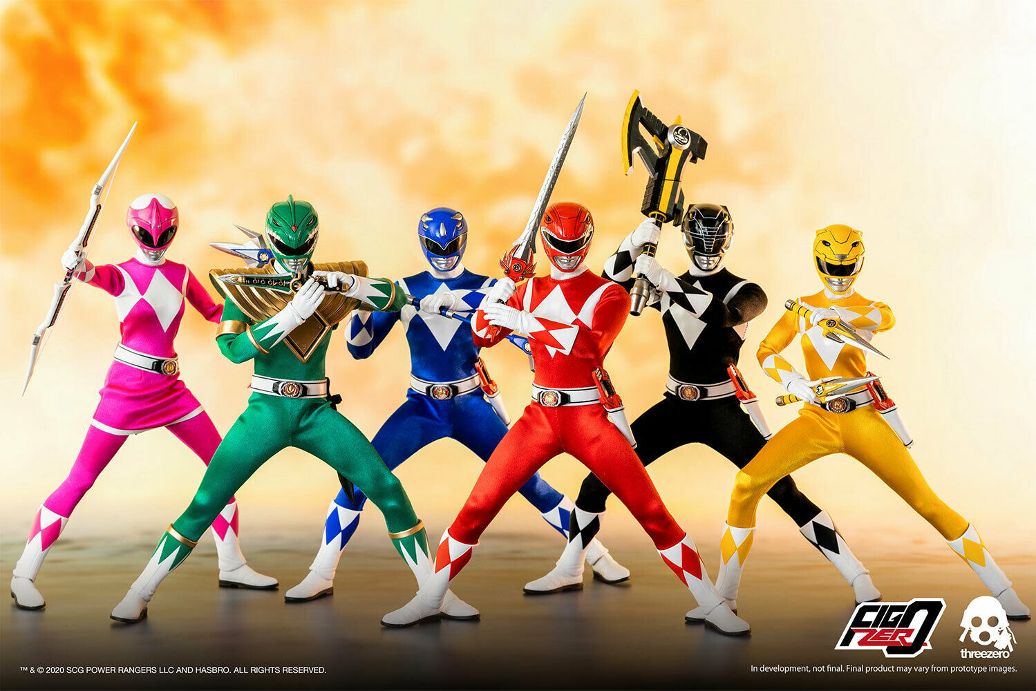 Threezero - Core Rangers + Green Ranger Six Pack Collectible Set - Lost ...