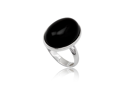 Silverring med svart onyx