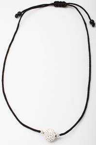 Halsband med kristallpärla