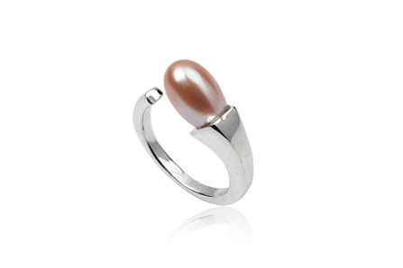 Silverring med pärla