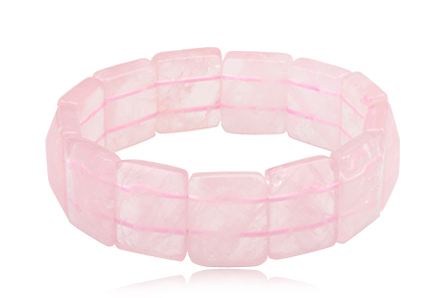 Armband av rosa kvarts