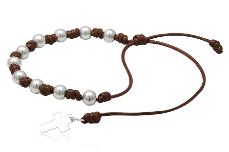 Läderarmband med kors