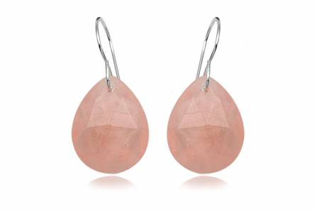 Örhängen av rosa kvarts