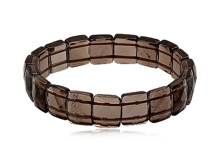 Armband av rökfärgad kvarts