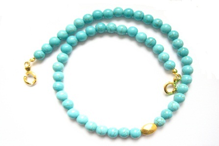 Halsband med turkoser