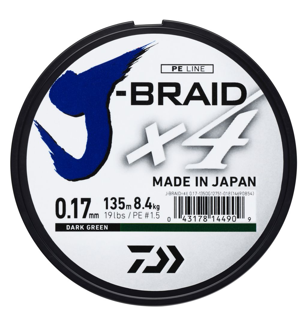 Daiwa J-Braid X4E Dark Green 270m